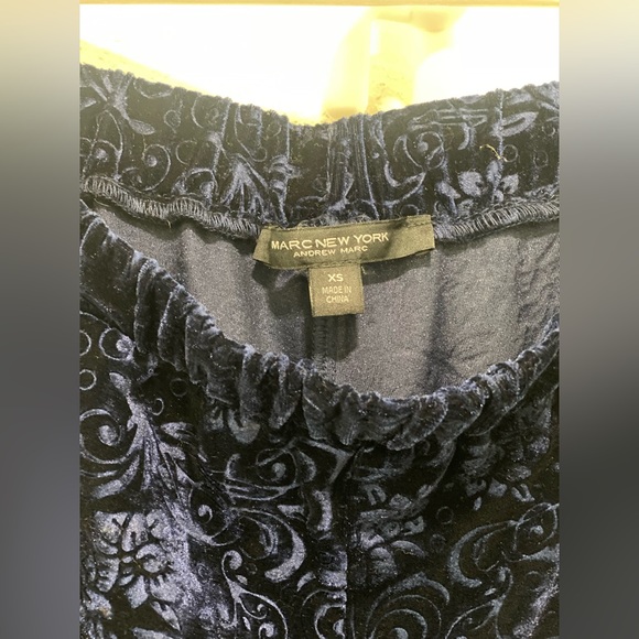 Marc New York Velvet Floral Stretch Pants - Picture 3 of 4
